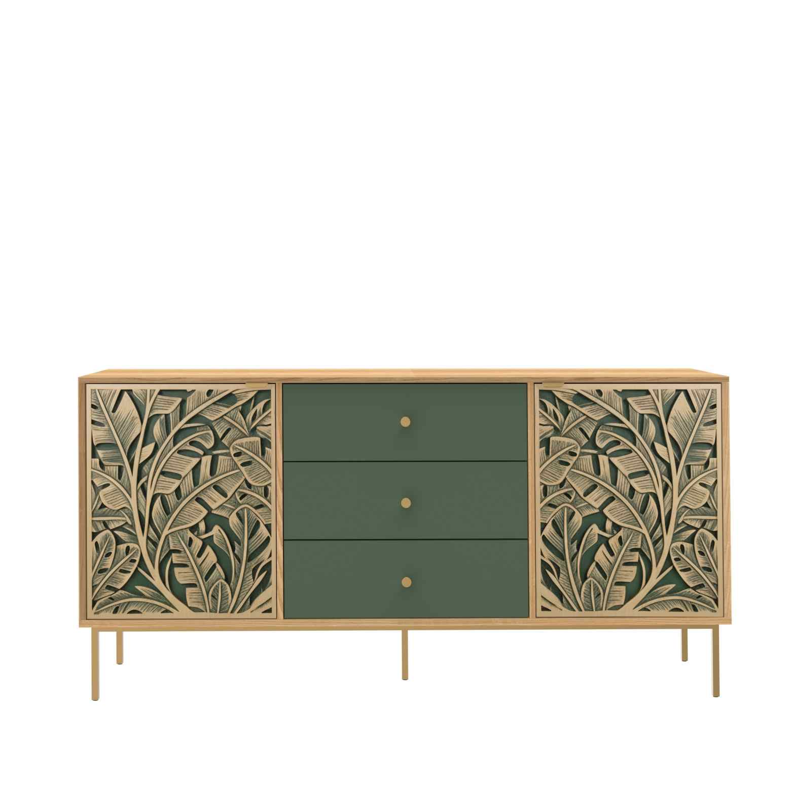 Tulumora 3 Drawer 2 Door Cabinet